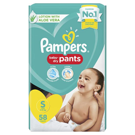 Pampers Diaper Pants, Small, 58 Count